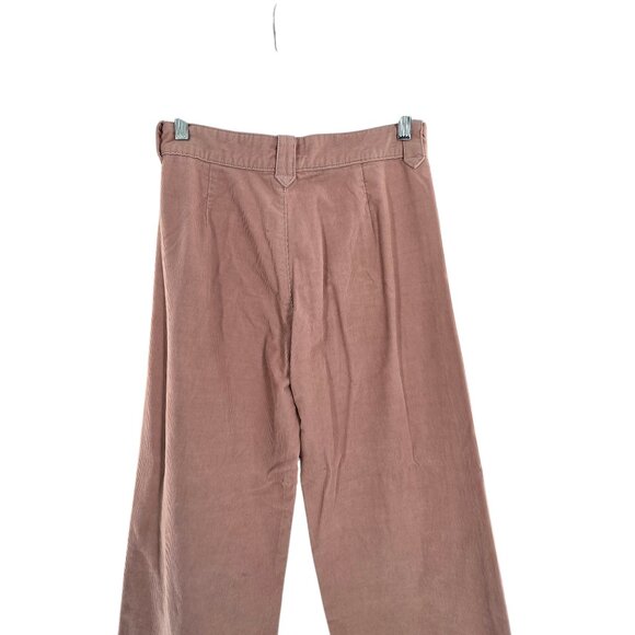 Frye Llana Ultra High Rise Wide Leg Corduroy Jeans mauve FLAWED Size 4 - Picture 14 of 15